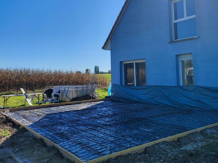 Construction terrasse en béton Belfort